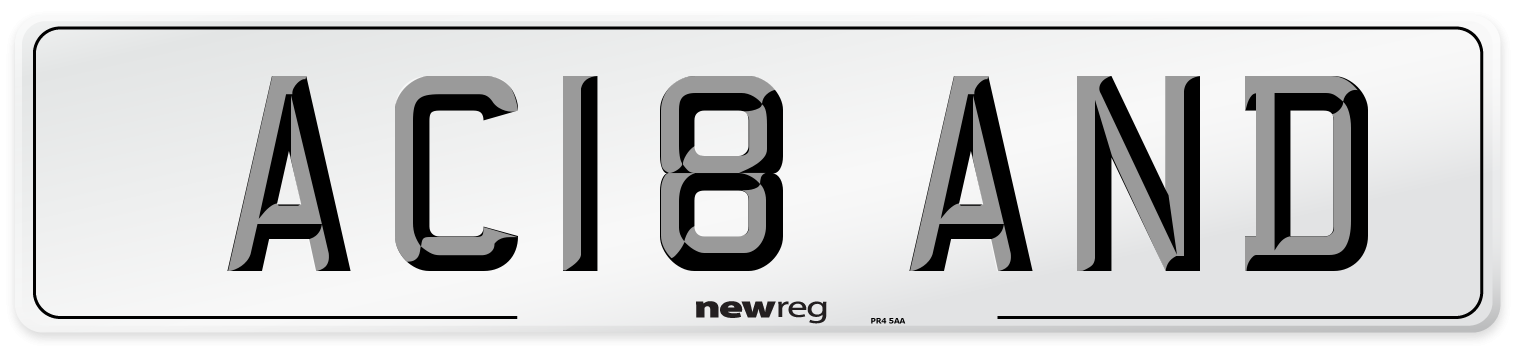 AC18 AND Number Plate from New Reg